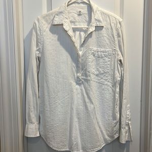GAP white collared Oxford shirt with lined detail, size S